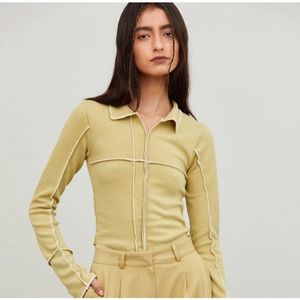 Source Unknown Contrast Stitch Top New Without Tag